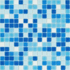 Плитка Мозаїка Stella di Mare R-MOS B1133323135 мікс блакитний-5 (на сітці) 2x2 см, 32,7х32,7 см, 1кв.м.
