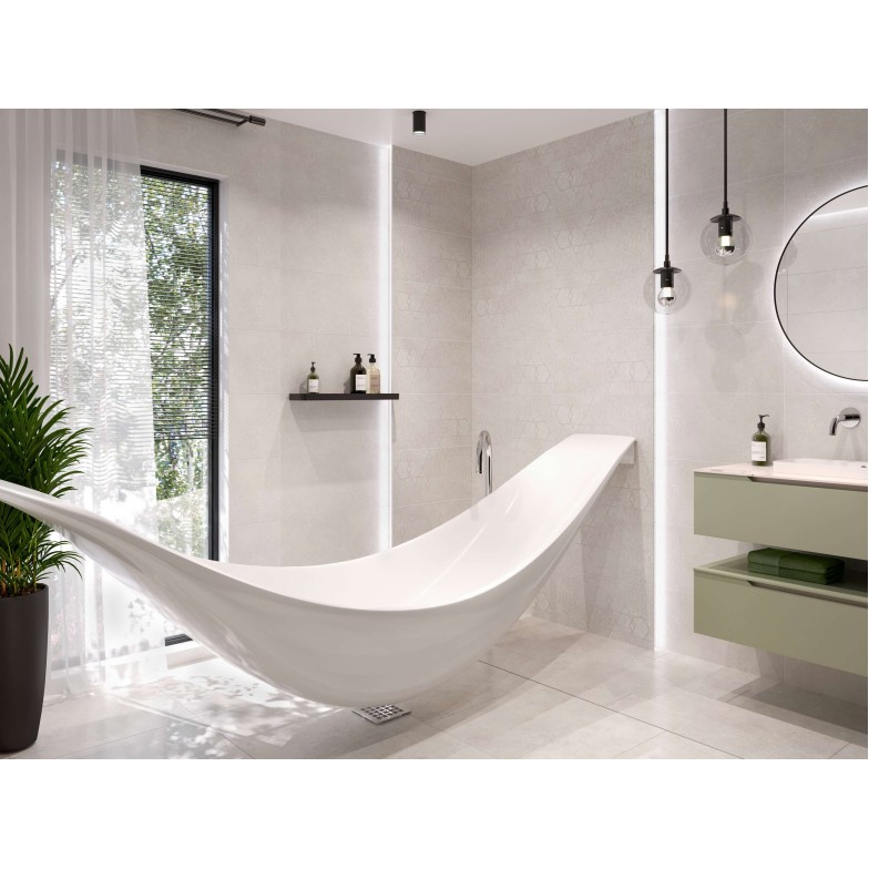 Плитка Cemento Sassolino Mix сірий 300x600