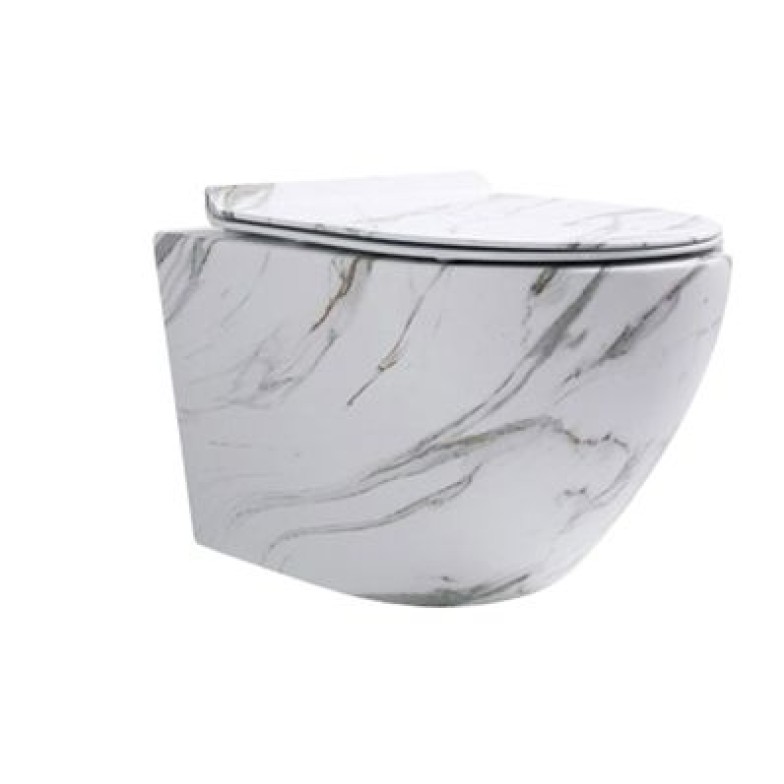 Унітаз підвісний Easy-Clean Rim "Marble veil"
