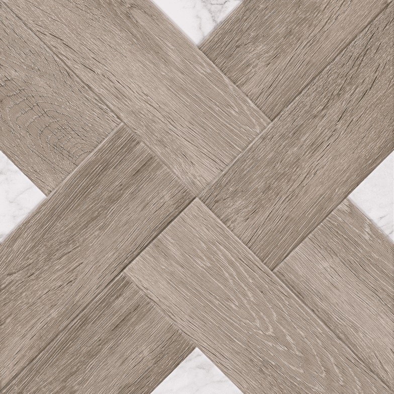 Плитка Marmo Wood Cross темно-бежевий 400х400x7