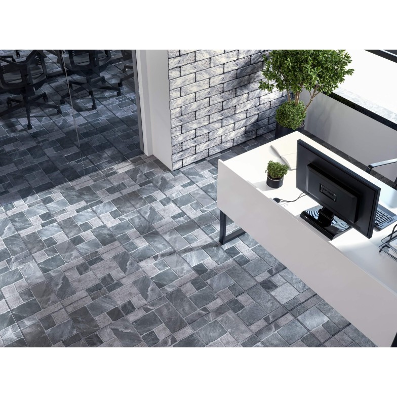 Плитка Stone Brick сірий 300х300x7