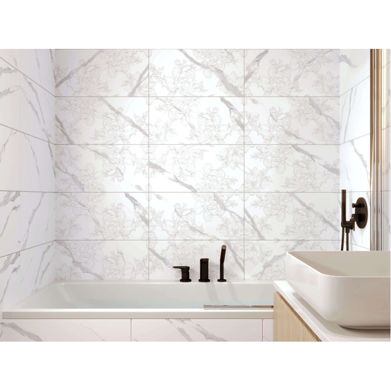 Плитка Marmo Modena Fiore білий 300х600
