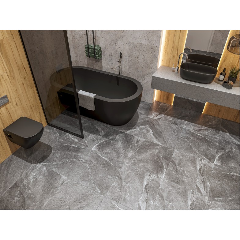 Плитка Dark Rock чорний 600х600х8