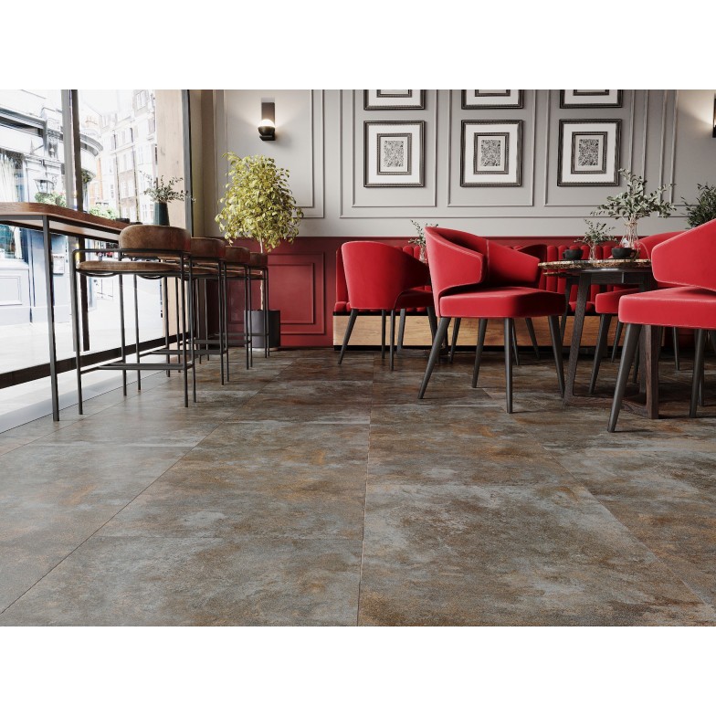 Плитка Metallica сірий 1200х600х8