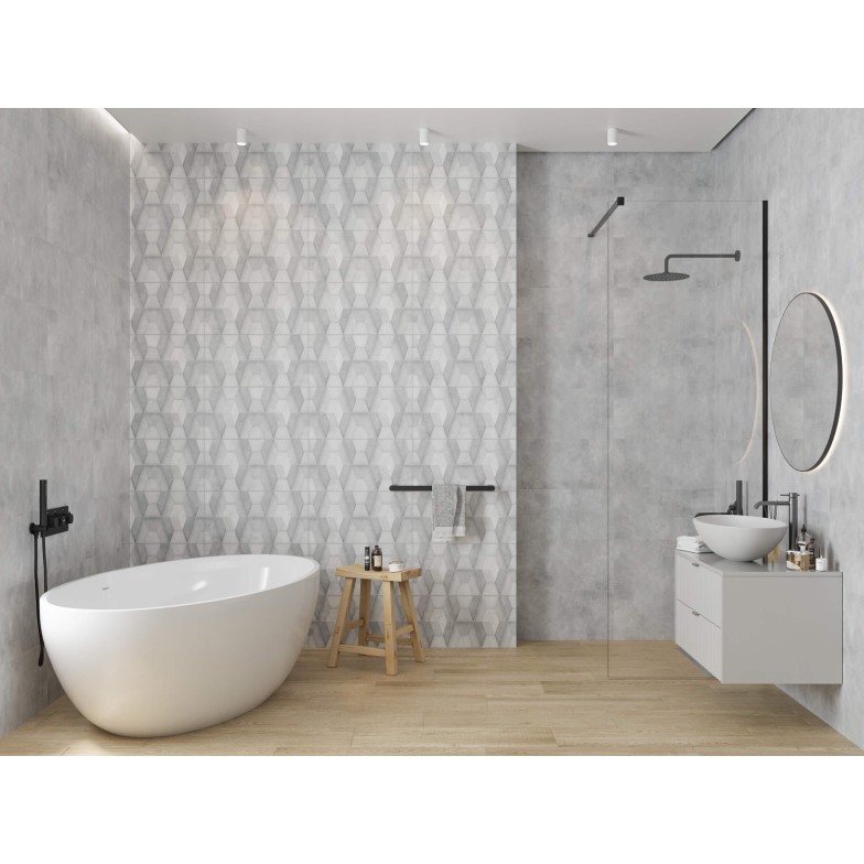 Плитка Amsterdam сірий Geometric 300х600