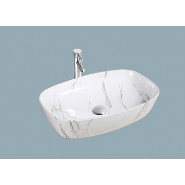 Умивальник Marble Ivory білий 600x400