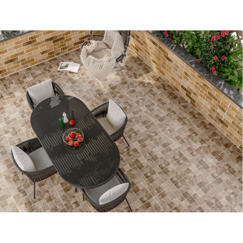 Плитка Quadri quadretti коричневий 300x300