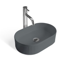 Умивальник Velvet Grace сірий матовий 490x310