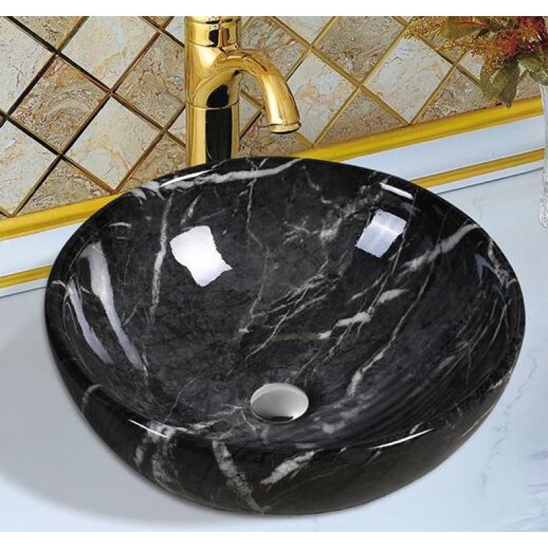 Умивальник Marble obelisk білий 420x420