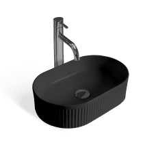 Умивальник Velvet Grace чорний матовий 490x310