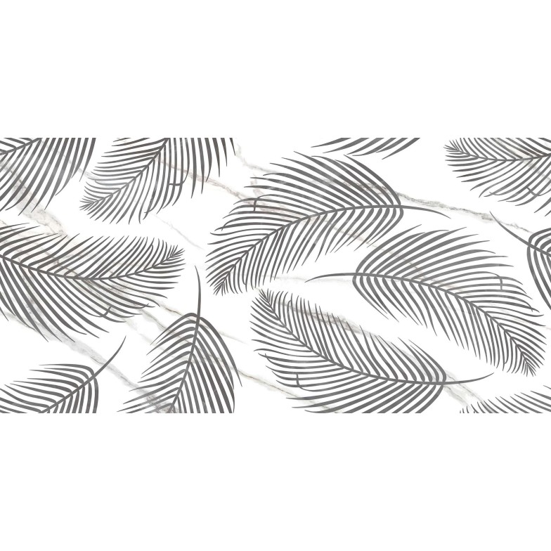 Плитка Nero E Bianco leaf сірий 300x600
