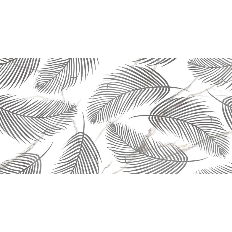 Плитка Nero E Bianco leaf сірий 300x600