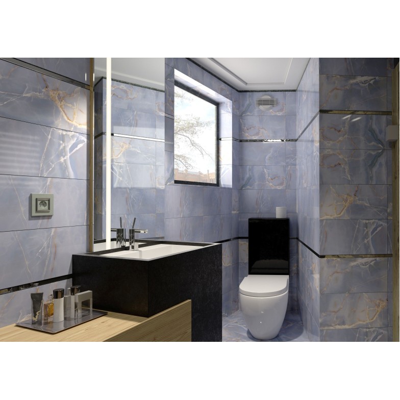 Плитка Onyx Blue блакитний 600х600х8