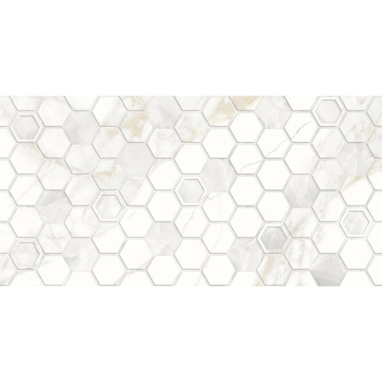 Плитка стінова Sentimento Hexagon білий 300x600x9 Golden Tile