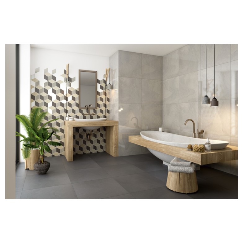 Плитка керамогранітна Rockstone Antracite RECT STR 598x598x9 Paradyz