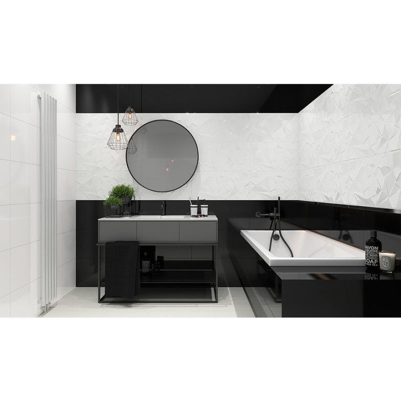 Плитка стінова Synergy Bianco B STR 300x600x9 Paradyz
