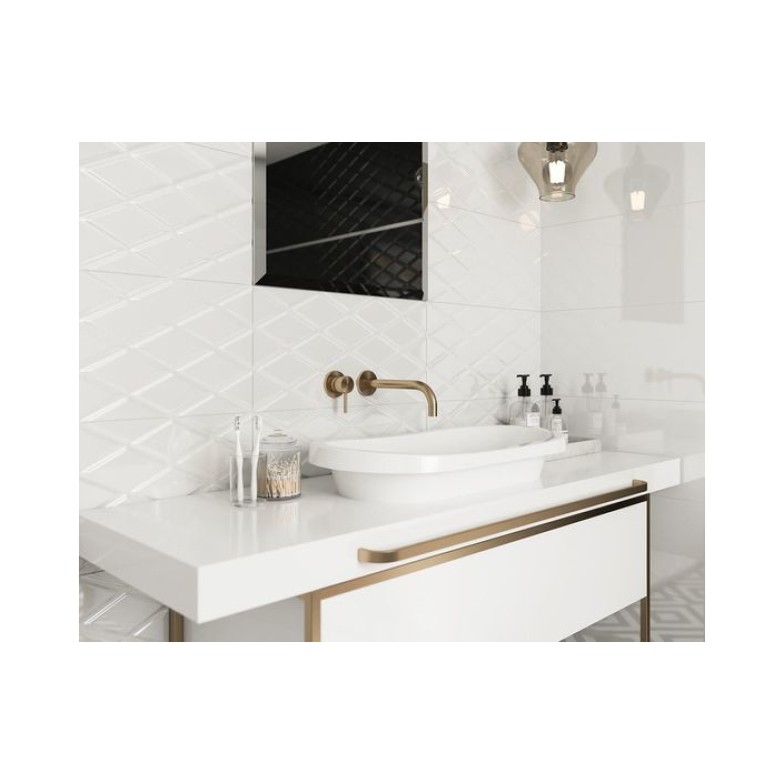 Плитка стінова Moonlight Bianco B RECT STR 295x595x9 Paradyz