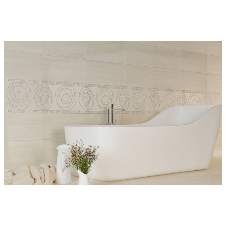 Фриз Crema Marfil Orion бежевий 30x600x9 Golden Tile