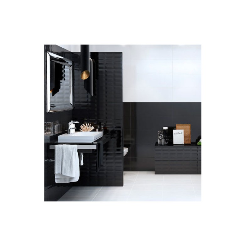 Плитка стінова Black Glossy 250×750x10 Opoczno