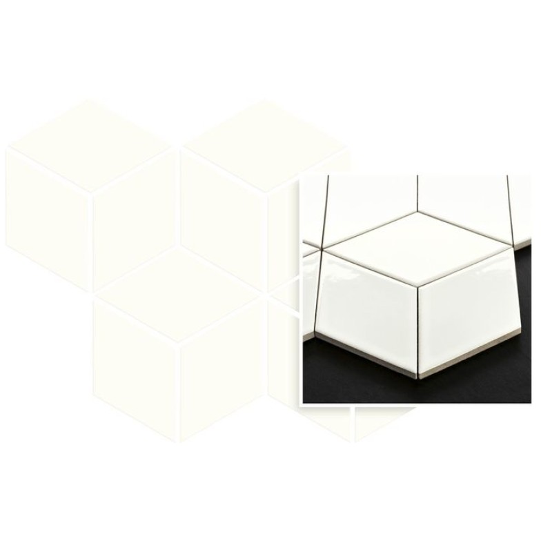 Мозаїка Moonlight Bianco Romb Hexagon 204x238x6 Paradyz