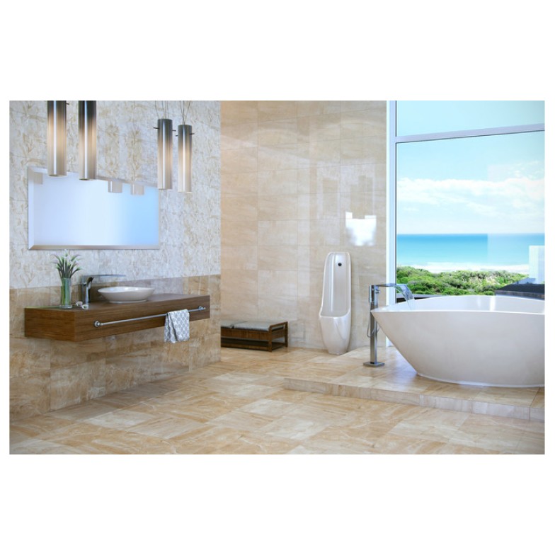 Плитка керамогранітна Sea Breeze темно-бежевий 400x400x8 Golden Tile