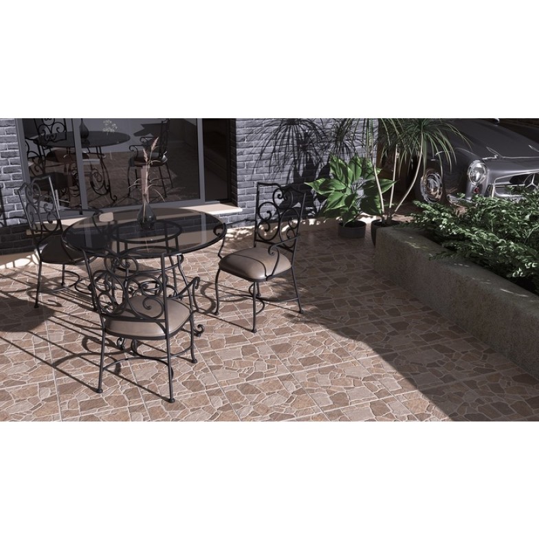 Плитка керамогранітна Cortile коричневий 400x400x8 Golden Tile