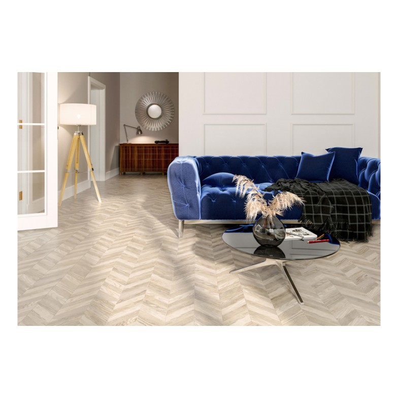 Плитка керамогранітна Wood Chevron Right бежевий 150x900x10 Golden Tile