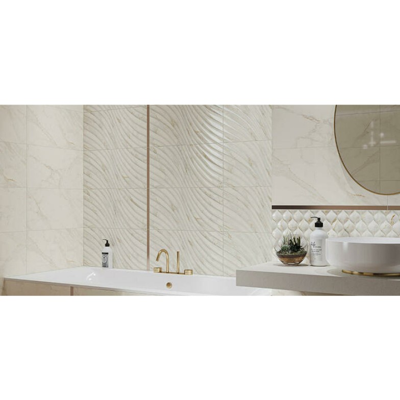 Плитка стінова Bliss Gold STR 300x600x9 Paradyz