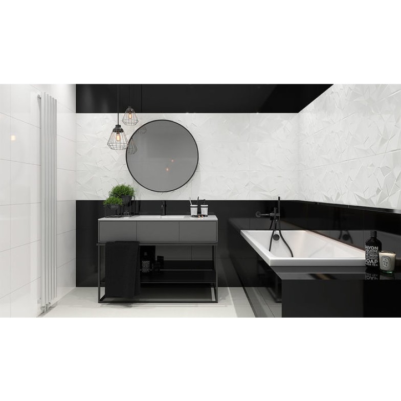Плитка стінова Synergy Nero B STR 300x600x9 Paradyz