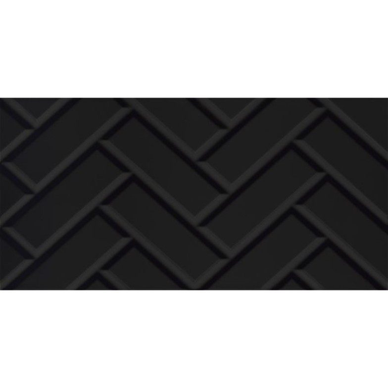 Плитка стінова Moonlight Nero A RECT STR 295x595x9 Paradyz