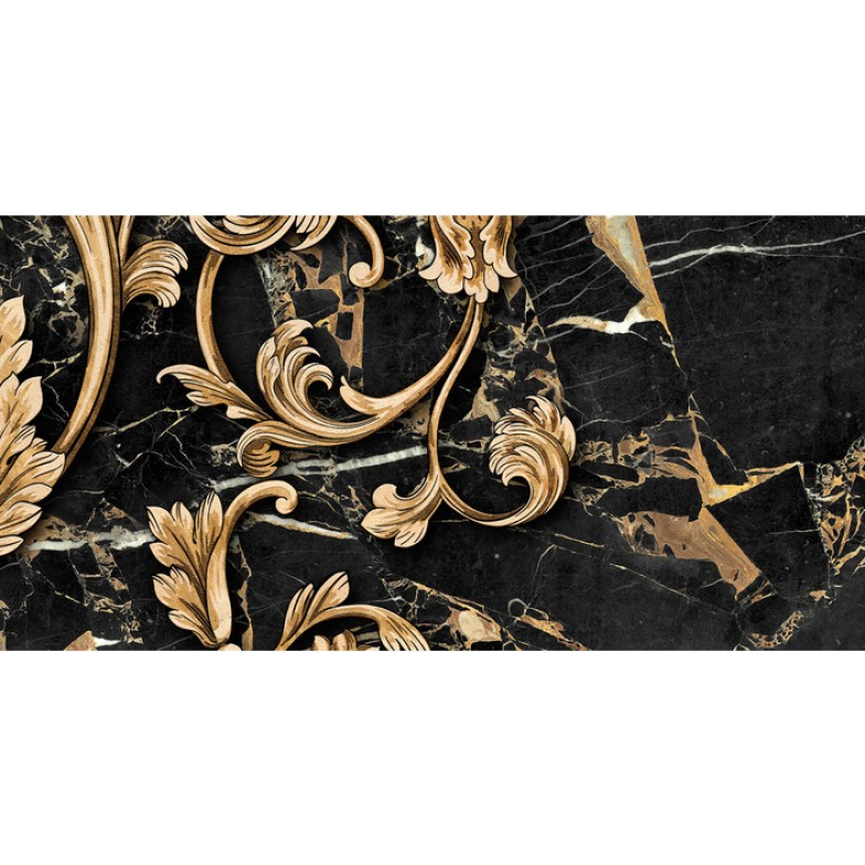 Декор Saint Laurent Decor №4 чорний 300x600x9 Golden Tile