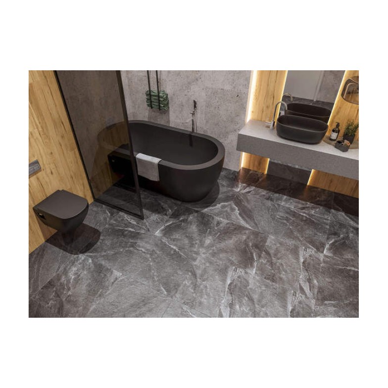 Плитка керамогранітна Black Rock Чорний RECT 600x600 Golden Tile