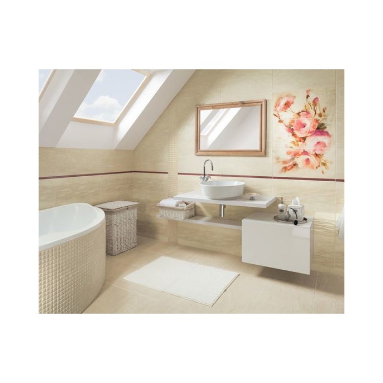 Фриз Uniwersalna listwa szklana Sepia 23x750x8 Paradyz