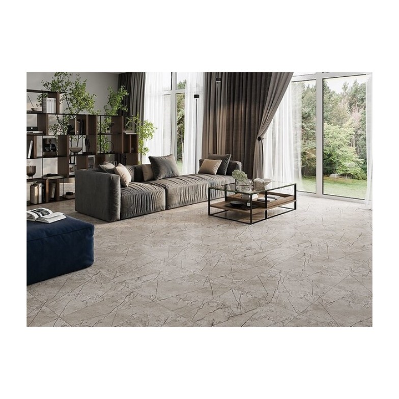 Плитка керамогранітна Crestone Light Grey RECT 598x598x8 Cersanit