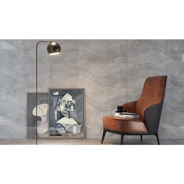 Плитка стінова Concrete Sea Grey STR MAT 398x1198 Opoczno