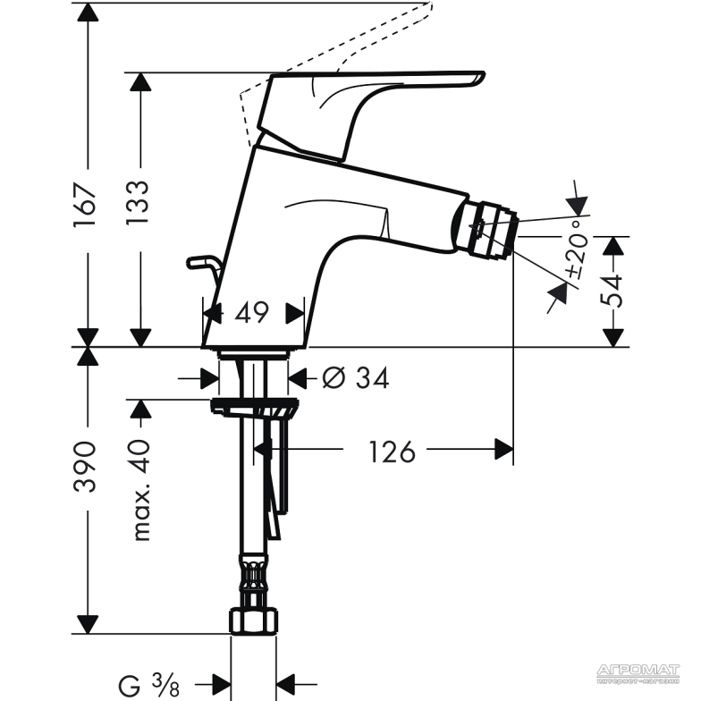 Змішувач для біде Hansgrohe Focus E2 31920000