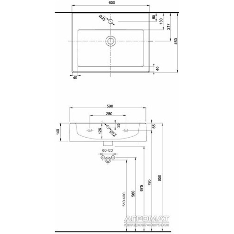 Раковина Kolo Twins L51160 60