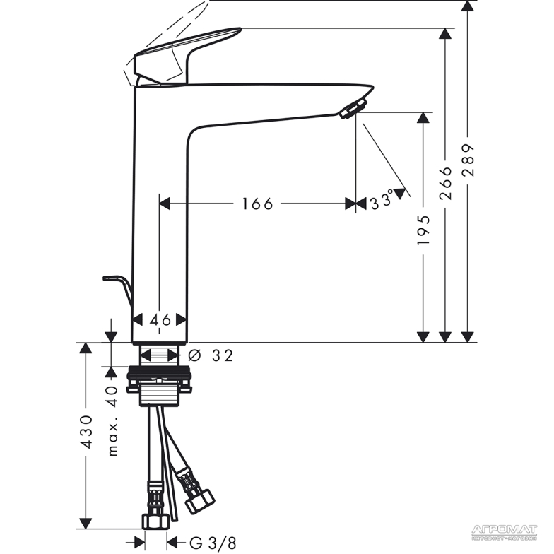 Змішувач до раковини Hansgrohe Logis 71090000