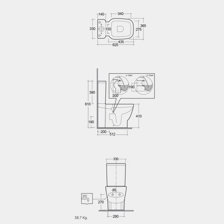 Унітаз підлоговий RAK Ceramics One EL11AWHA