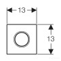 Кнопка змиву Geberit для уриналу, Sigma 116.011.21.5, хром глянець