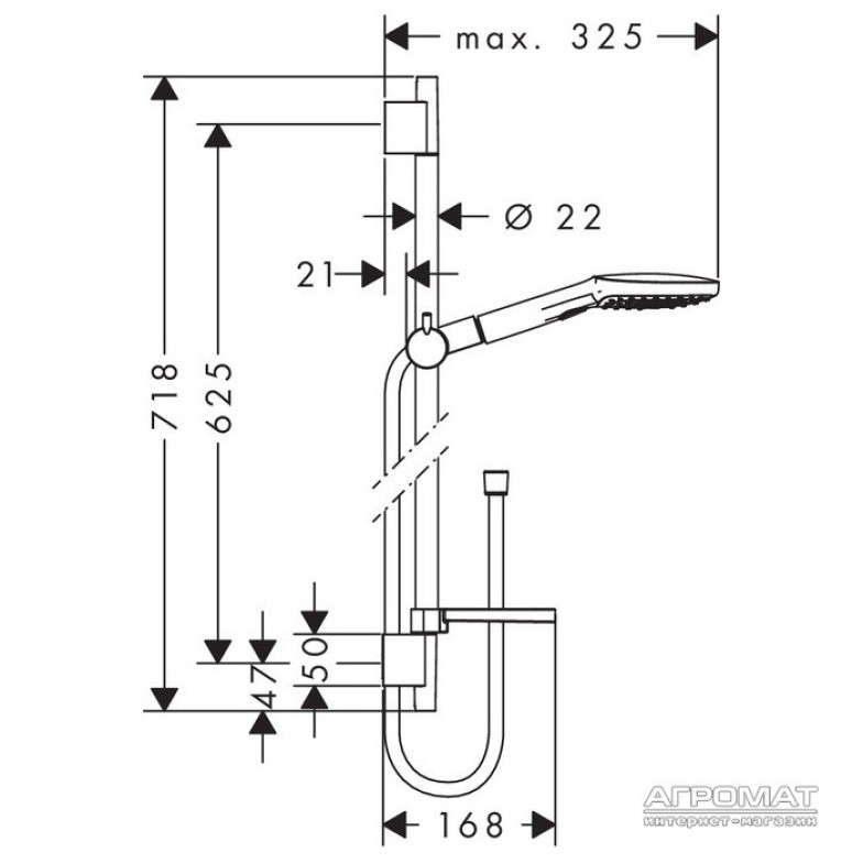 Душовий комплект Hansgrohe Raindance Select E 26620000