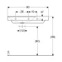 Раковина Geberit, Xeno2 500.533.01.1, 90 см, з 1 отв.під зміш., без переливу, KeraTect, колір білий глянець