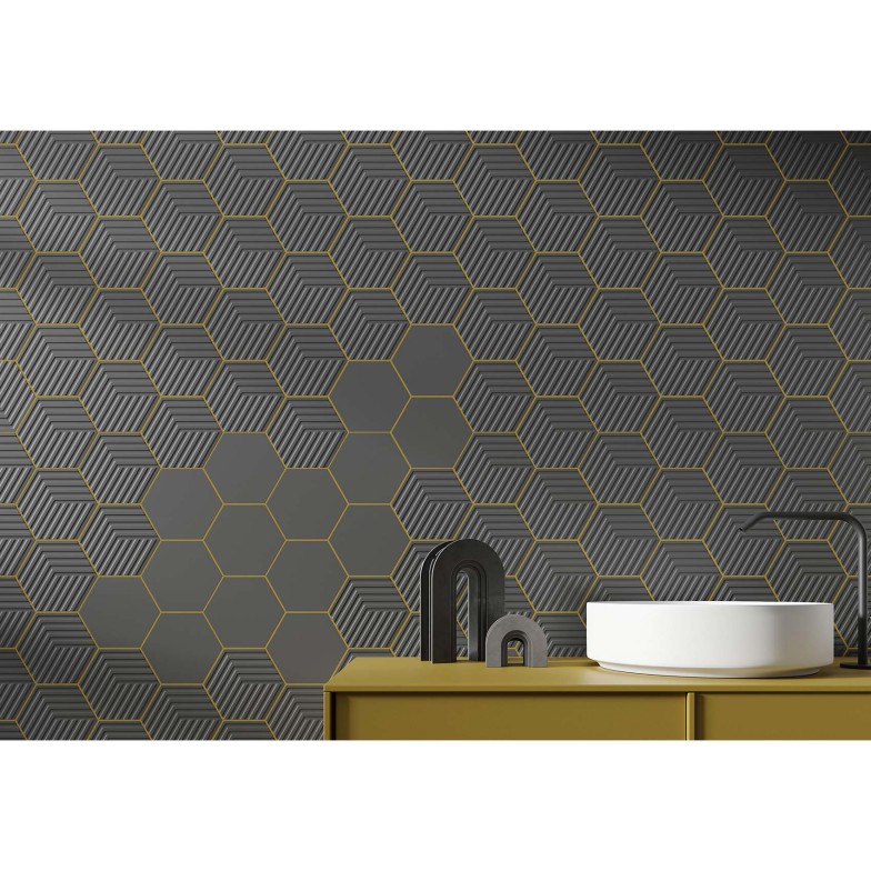 Плитка Керамогранит Argenta Ceramica GALLERY CUBE DARK HEX