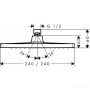 Верхній душ Hansgrohe Crometta 26723000 S 240 1jet