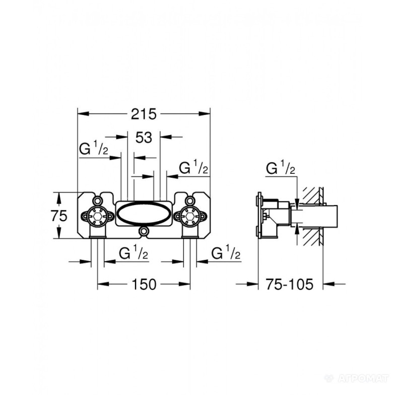 Частина що вбудовується Grohe 26449000