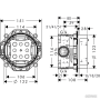 Внутрішня частина для змішувача прихованого монтажу Hansgrohe Ibox Universal 01800180
