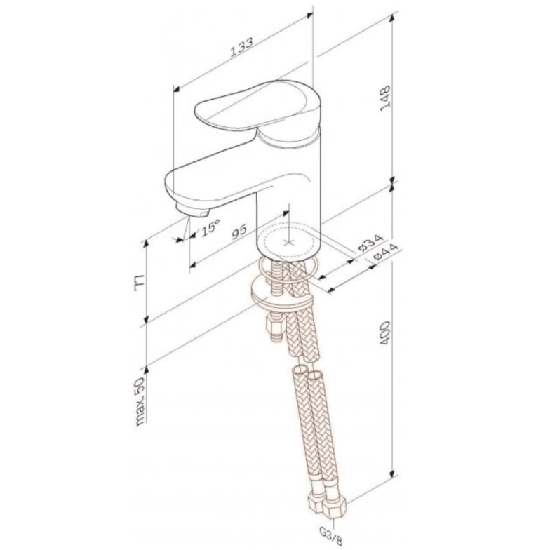 Змішувач для умивальника АМ.РМ Sunny F85C02100