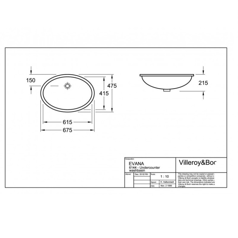 Раковина Villeroy&Boch Evana 61440001