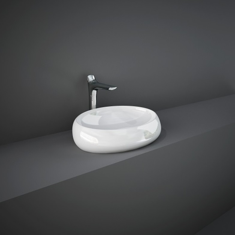 CLOCT6000AWHA CLOUD Раковина на стільницю, білий глянцевий, 58см