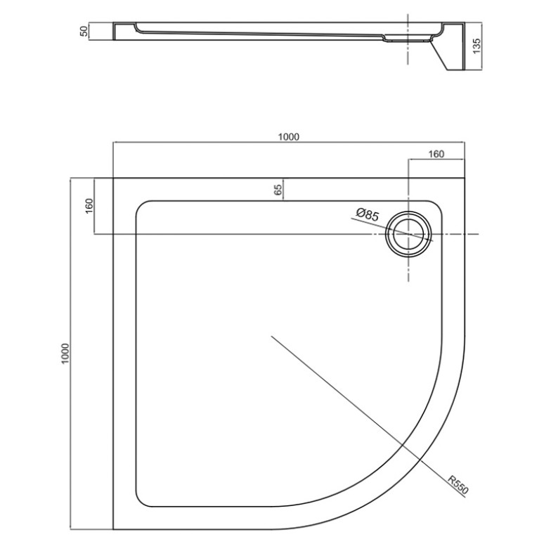 Піддон PRIMERA Frame STQ2010 100x100